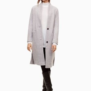 Aritzia Wilfred Dujardin Jacket Coat Merino Wool Long Sweater Heather Comet XXS